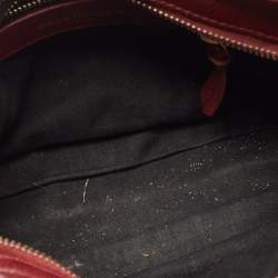 Pre Owned Balenciaga Red Leather Mini Classic Metallic Edge City Bag