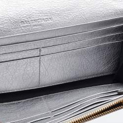 Pre Owned محفظة كونتينينتال بالنسياغا سيتي جلد فيرت بوكر بقلاب