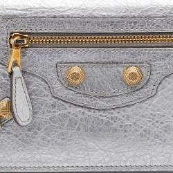 Pre Owned محفظة كونتينينتال بالنسياغا سيتي جلد فيرت بوكر بقلاب