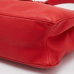 Pre Owned حقيبة بالنسياغا جلد بني فاتح مشبك أنبوبي بيد علوية