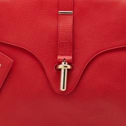 Pre Owned حقيبة بالنسياغا جلد بني فاتح مشبك أنبوبي بيد علوية