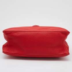 Pre Owned حقيبة بالنسياغا جلد بني فاتح مشبك أنبوبي بيد علوية