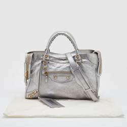 مملوكة مسبقًا Balenciaga Gris Aluminum Leather RGH City Tote