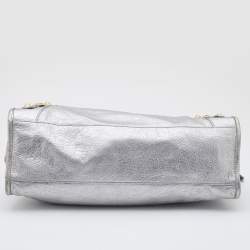 مملوكة مسبقًا Balenciaga Gris Aluminum Leather RGH City Tote