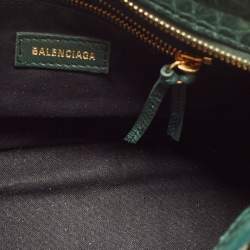 Pre Owned حقيبة بالنسياغا ميني سيتي جلد أحمر بإكسسوار ذهبي