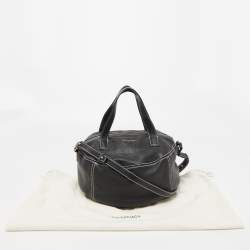 Pre Owned Balenciaga Black Leather Round Air Hobo