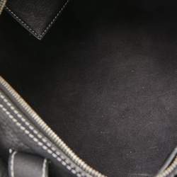 Pre Owned Balenciaga Black Leather Round Air Hobo