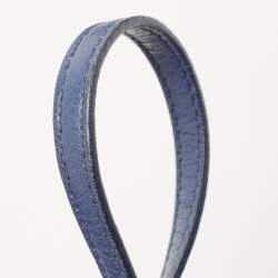 Pre Owned Balenciaga Navy Blue Leather Mini Papier A4 Tote