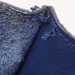 Pre Owned Balenciaga Navy Blue Leather Mini Papier A4 Tote