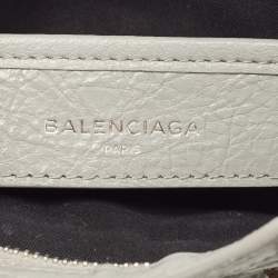 Pre Owned Balenciaga Grey Leather Mini Neo Classic Tote