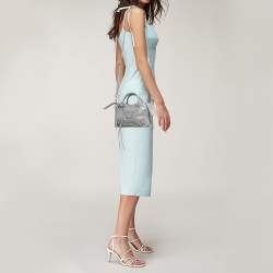 Pre Owned Balenciaga Grey Leather Mini Neo Classic Tote