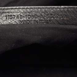 Pre Owned Balenciaga Black Graffiti Leather City Tote