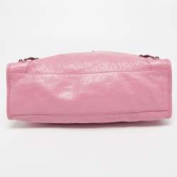 Pre Owned Balenciaga Pink Leather RH City Tote