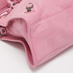 Pre Owned Balenciaga Pink Leather RH City Tote