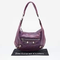 Balenciaga Raisin Chevre Leather GSH Hobo