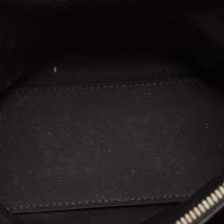 Pre Owned Balenciaga Black Leather and Croc Embossed Le Dix Cartable Top Handle Bag