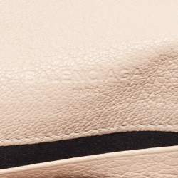 Pre Owned Balenciaga Pink Leather Classic Metallic Edge Continental Wallet