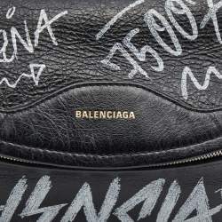 Balenciaga Black Leather Souvenir Belt Bag