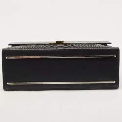 مملوكة مسبقًا حقيبة بالنسياغا "لو ديكس كارتابل" يد علوية جلد ثعبان و جلد أسود