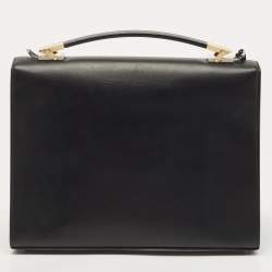 مملوكة مسبقًا حقيبة بالنسياغا "لو ديكس كارتابل" يد علوية جلد ثعبان و جلد أسود