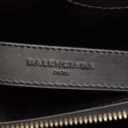 مملوكة مسبقًا حقيبة بالنسياغا "لو ديكس كارتابل" يد علوية جلد ثعبان و جلد أسود