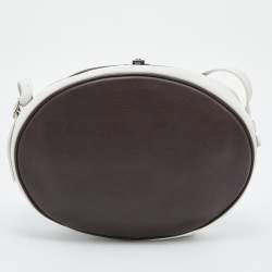 مملوكة مسبقًا Balenciaga Brown/White Leather Top Handle Bag