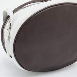 مملوكة مسبقًا Balenciaga Brown/White Leather Top Handle Bag