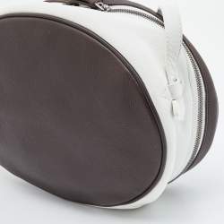 مملوكة مسبقًا Balenciaga Brown/White Leather Top Handle Bag
