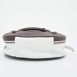 مملوكة مسبقًا Balenciaga Brown/White Leather Top Handle Bag