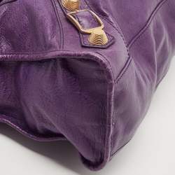 Balenciaga Purple Leather GGH City Bag