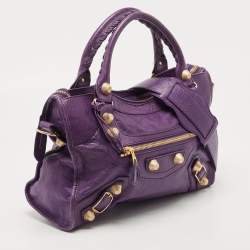 Balenciaga Purple Leather GGH City Bag