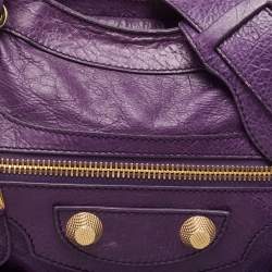 Balenciaga Purple Leather GGH City Bag