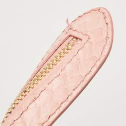 Pre Owned Balenciaga Pink Python Mini Metal Plate Classic City Bag