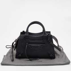 Pre Owned Balenciaga Black Leather Small Neo Classic Tote