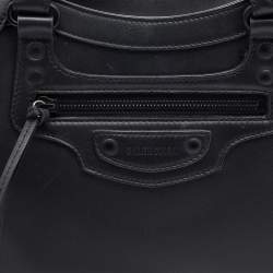 Pre Owned Balenciaga Black Leather Small Neo Classic Tote