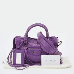 مملوكة مسبقًا حقيبة بالنسياغا كلاسيك سيتي GGH جلد برتقالي ميني 