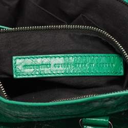 Pre Owned Balenciaga Green Leather Small Classic City RH Tote