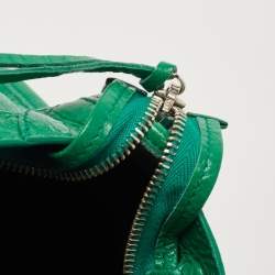 Pre Owned Balenciaga Green Leather Small Classic City RH Tote