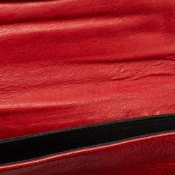 Pre Owned Balenciaga Orange Leather Classic Envelope Clutch