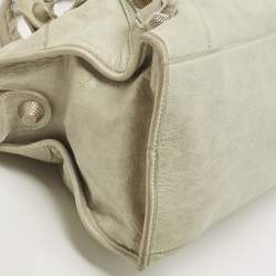 Pre Owned Balenciaga Light Green Leather Giant 21 Silver Hardware Part-Time Tote