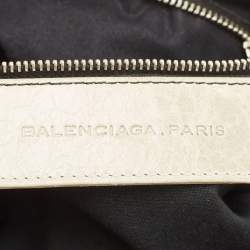 Pre Owned Balenciaga Light Green Leather Giant 21 Silver Hardware Part-Time Tote