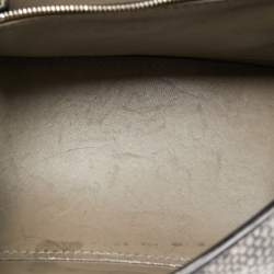 مملوكة مسبقًا حقيبة بالنسياغا هاور غلاء جلد نقشة الثعبان رصاصي/أسود بيد علوية