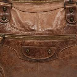 مملوكة مسبقًا Balenciaga Dark Brown Leather RH Work Tote