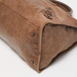 مملوكة مسبقًا Balenciaga Dark Brown Leather RH Work Tote