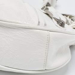 Pre Owned حقيبة كتف بالنسياغا اكس أس لو كاغولي جلد فضي بسلسلة