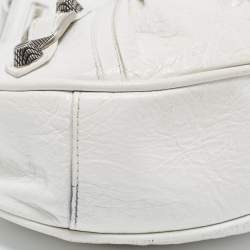 Pre Owned حقيبة كتف بالنسياغا اكس أس لو كاغولي جلد فضي بسلسلة