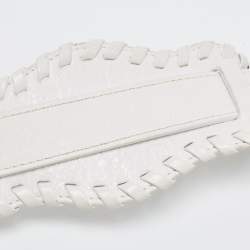 Pre Owned حقيبة كتف بالنسياغا اكس أس لو كاغولي جلد فضي بسلسلة