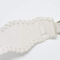 Pre Owned حقيبة كتف بالنسياغا اكس أس لو كاغولي جلد فضي بسلسلة