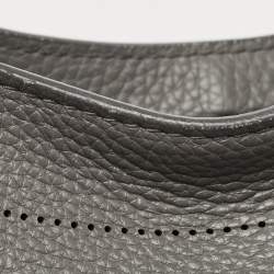 Pre Owned Balenciaga Grey Leather Black Out City Bag