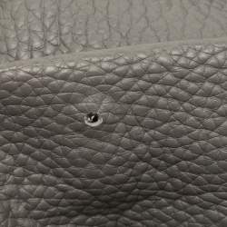 Pre Owned Balenciaga Grey Leather Black Out City Bag